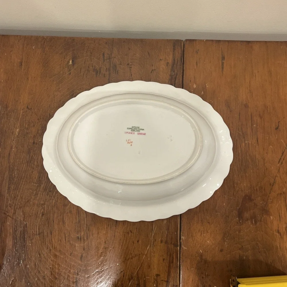 Spode IRENE Oval Vegetable Bowl 9 3/4 Inches Rare, Mint Condition Signed Stamped